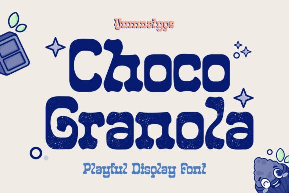 Choco Granola: A Playful Display Font for Sweet Designs