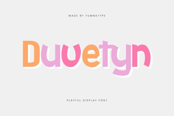 Duvetyn: A Bold, Playful Display Font for Creative Impact