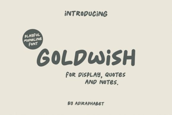 Goldwish: A Playful Monoline Font for Creative Branding