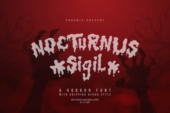 Nocturnus Sigil: A Dripping Horror Font