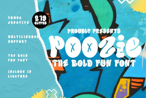 Poozie: A Bold Fun Font for Playful Design