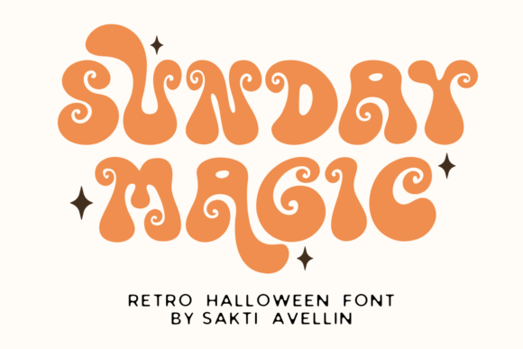 Sunday Magic: A Spooky Retro Halloween Font
