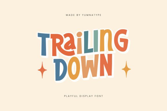 Trailing Down: A Bold Display Font for Playful Designs